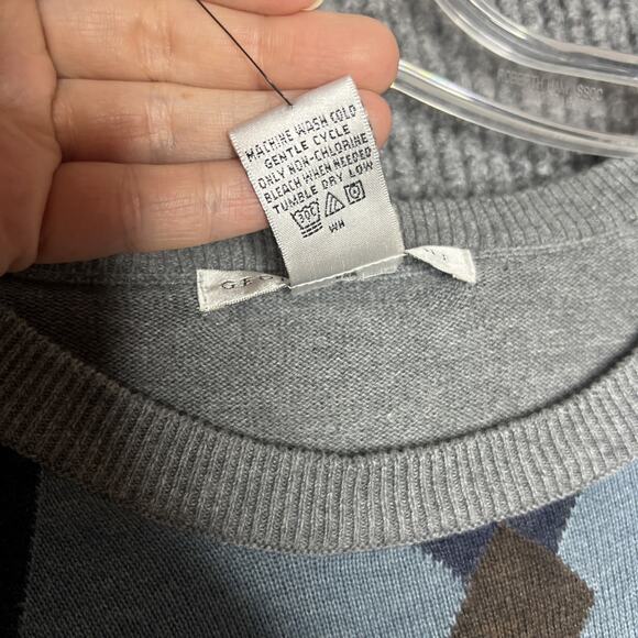 Geoffrey Beene Mens Pullover Argyle Sweater Size XL Pullover Preppy Cotton New - Picture 6 of 10